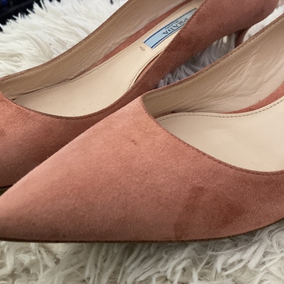 Prada Light Pink Ponty-toe kitten heels pumps - Picture 7 of 16